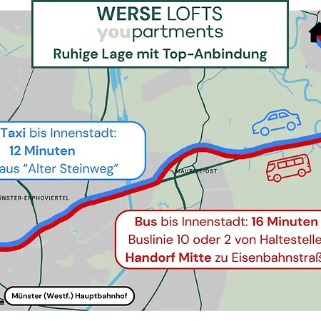 119 Qm - Exklusiv Auf 2 Etagen - Werse Loft By Youpartments Apartamento