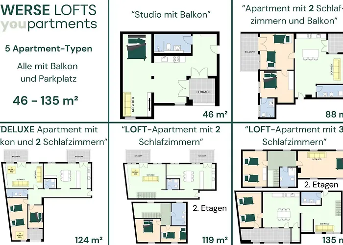 Apartamento 119 Qm - Exklusiv Auf 2 Etagen - Werse Loft By Youpartments Munique